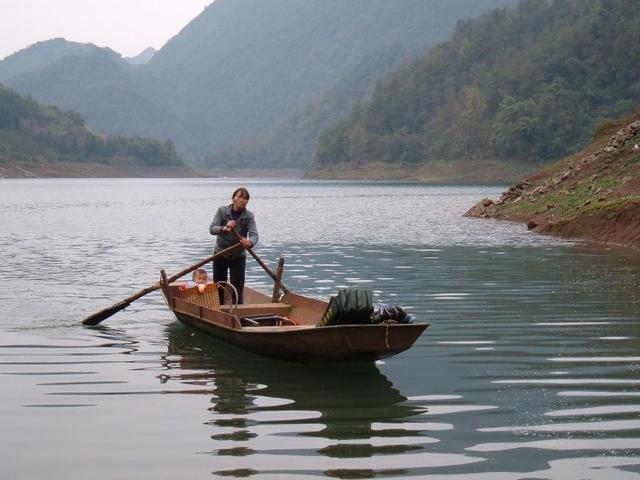 Boat, Oarswoman and Baby