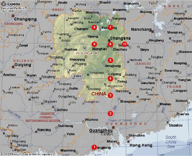 The route - 10 confluences in 10 days