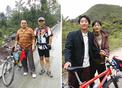 #2: Two touring cyclists met on the road and the two Yi young men who accompanied me on the way to the confluence.