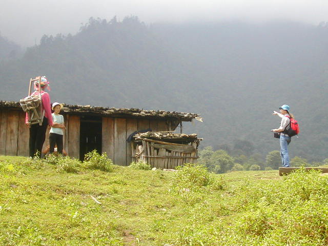 Targ asking the locals: "How can we climb that cloud-covered mountain?"