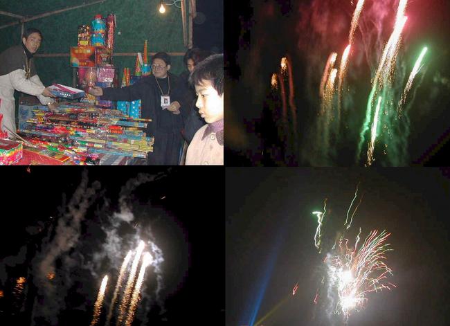 Fireworks in Jiangjin on Chinese New Year's Day
