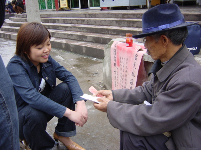 A roadside fortune-teller