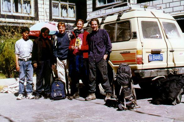 Our group with jeep (left to right): the guide, driver, Kasper, Mireille, Greg.