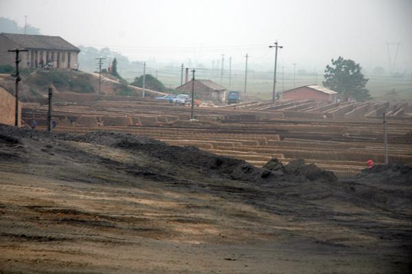 The clay brick factory.