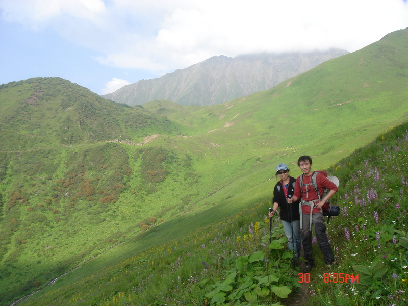 During the upper Part of the Hike through open Grassland