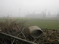 #2: East view from the Confluence Point - it is a typical foggy winter day in Sichuan