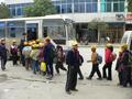 #2: Schoolchildren queuing up to board bus in Hongqiao