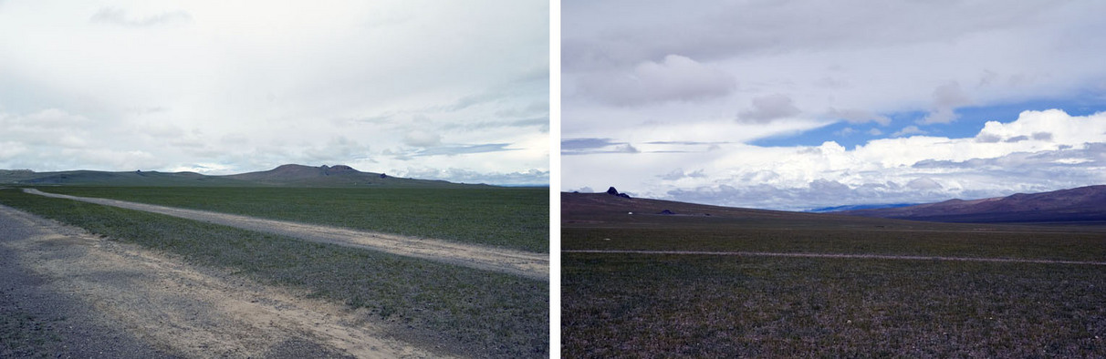 从汇交点向西和向北望的景观／West view and North view