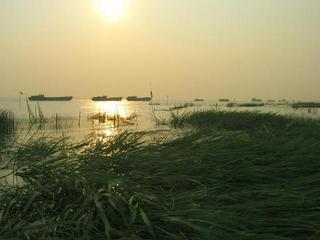 #1: View west and general view - boats and crab nets