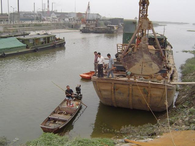 The waterway leading to Yangtze river - CP 500 meters away