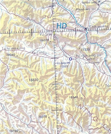 ONC Map indicating position of Yushu relative to Confluence.