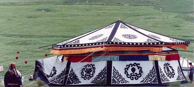Tibetan tent at Yushu festival.
