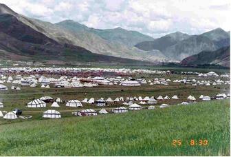 #1: Tented village on or about Confluence 33N97E for July festival.