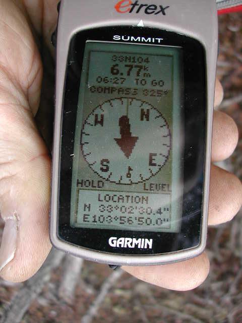 GPS at the ridge where I turned around