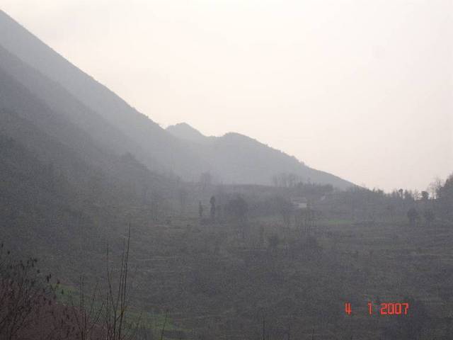 View of mountain to climb further back