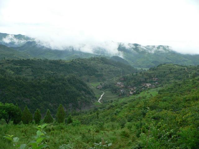 Valley to NNW, as seen from road.