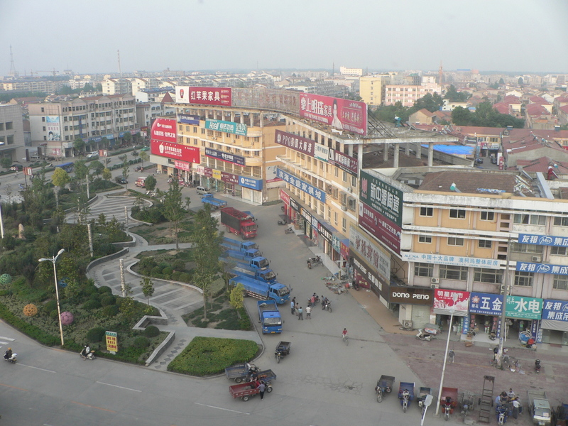 View of Bīnhǎi from our room at the Tiānhǎiyuán International Hotel