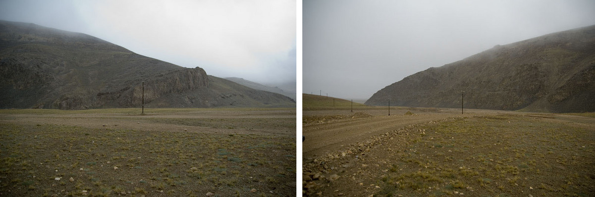 从汇交点向北和向西望的景观 / North view and West view