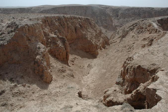 Eroded landscape near the confluence point