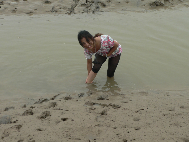 Ah Feng emerging from the same canal