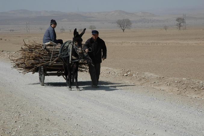 A couple heading home for lunch