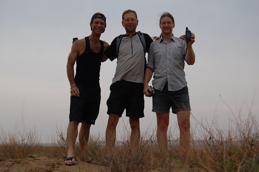 Confluence hunters - left to right: Peter, Rainer, and Targ