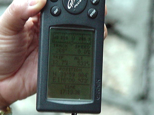 GPS at the base of the retaining wall