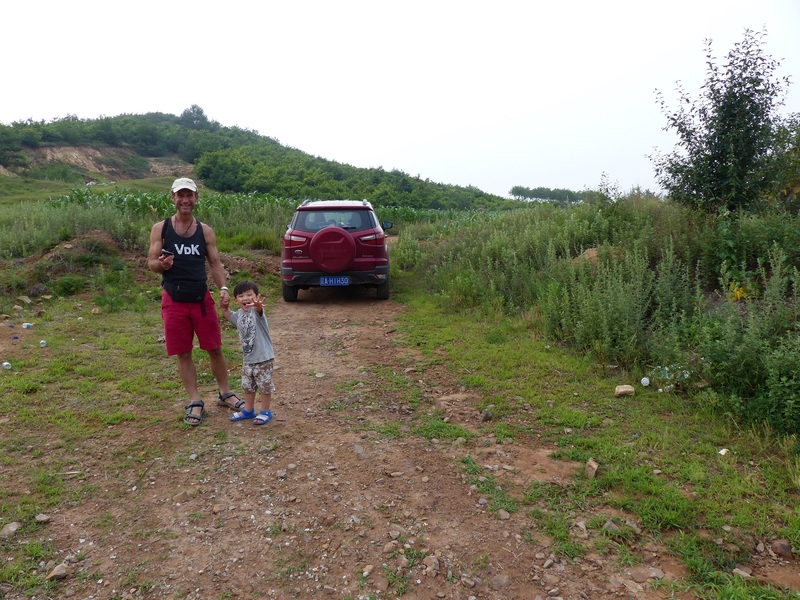 Our parking spot, 400 metres northwest of the point