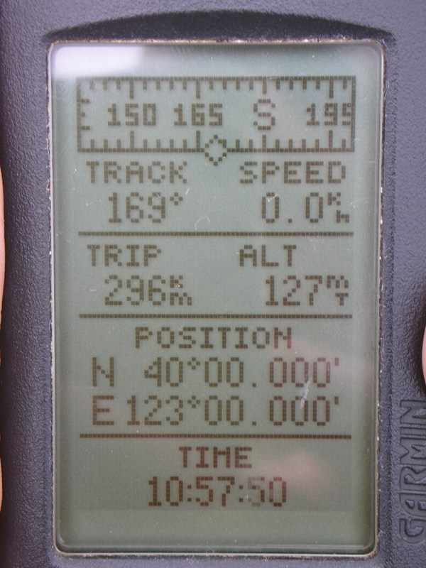 Garmin GPS II Plus position