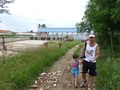 #2: Peter and Andy heading down the track from the weir where we parked the car