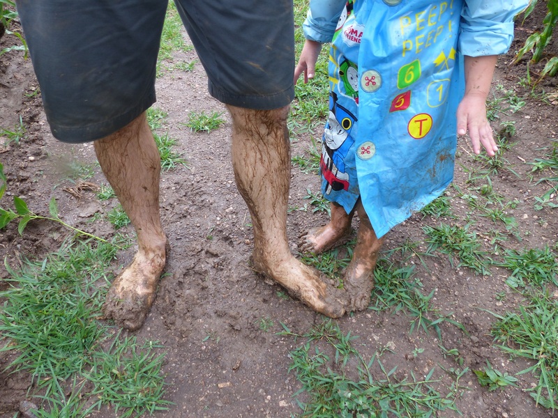 Muddy feet