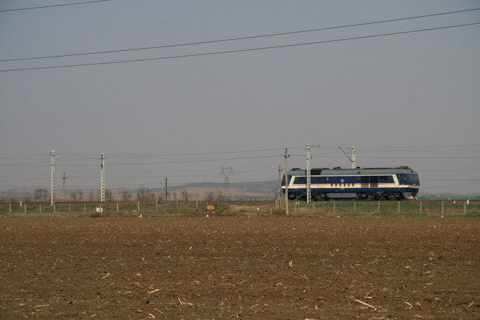 A locomotive passing