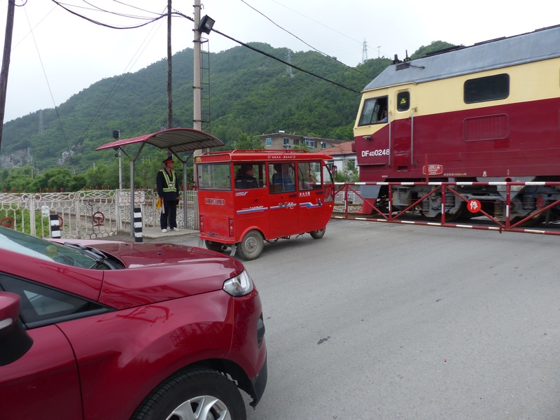 Waiting for the trains to pass