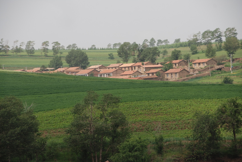 Village with Confluence in the Background 