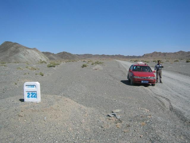 Our taxi where we drove off the road.