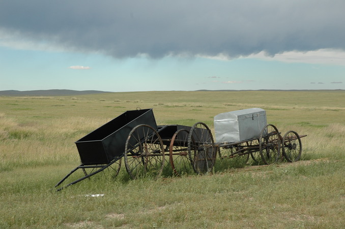 The horse carts by the Confleunce household