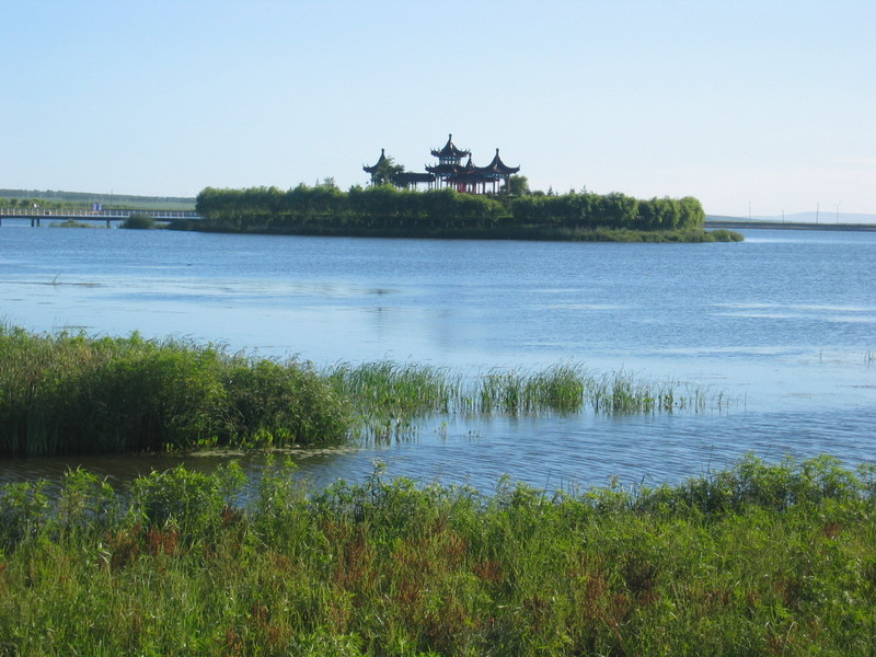 Lake with a Pagoda-Island
