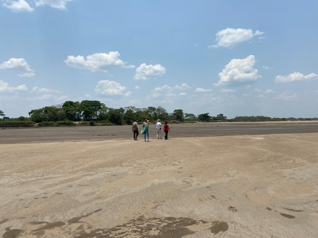 The visitors and the confluence site