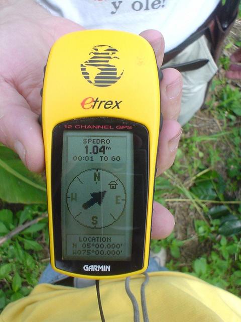The GPS, right at the confluence