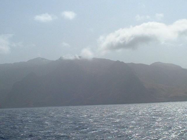 Clouds around the peaks of Brava