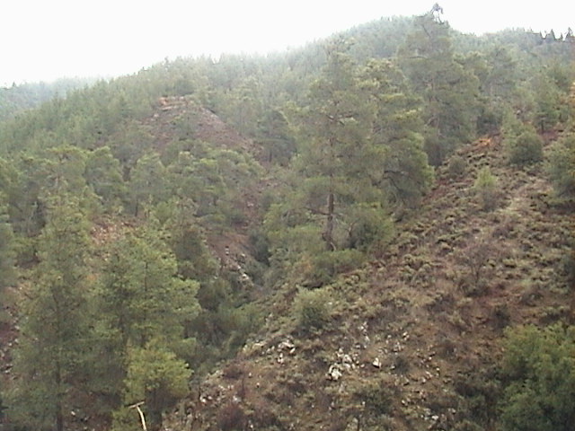 The view towards the Confluence, from where we left the car