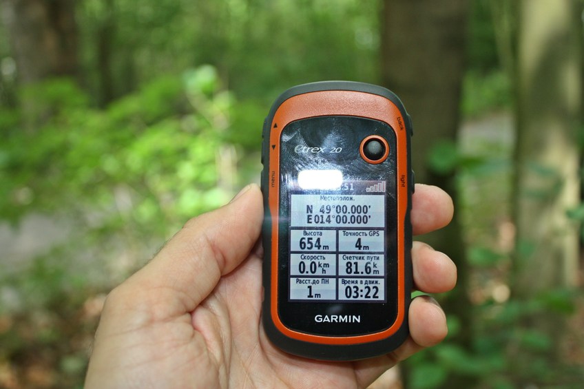 GPS instrument reading / Показания прибора