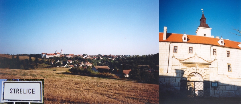 View from Střelice towards the Starý Zámek castle in Jevišovice