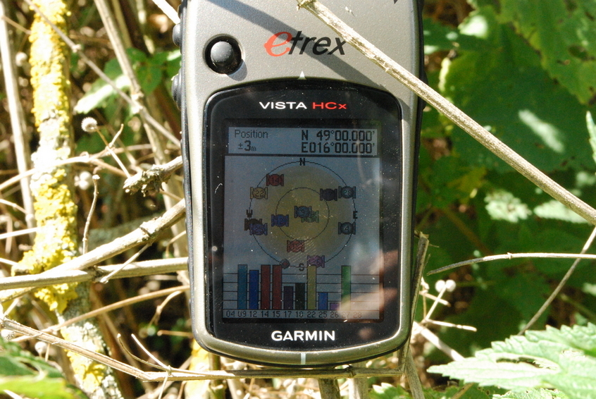 GPS reading at 49N 16E