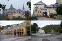 #10: Loket castle (upper), colonnade and the “singing” fountain in Mariánské Lázně (lower)