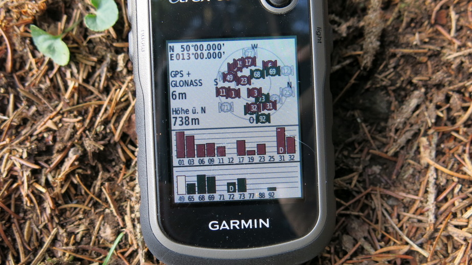 GPS reading at 50N 13E