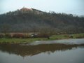 #4: A view of Zámek Nižbor from the bridge over the Berounka River in Nižbor.