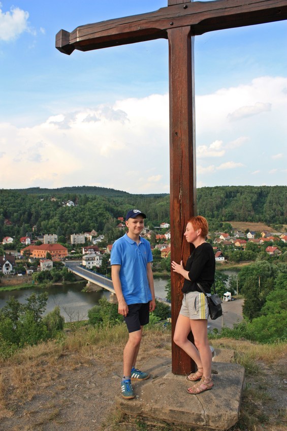 Missionary cross (Misijní kříž) on the mount top / Миссионерский крест (Misijní kříž) на вершине скалы