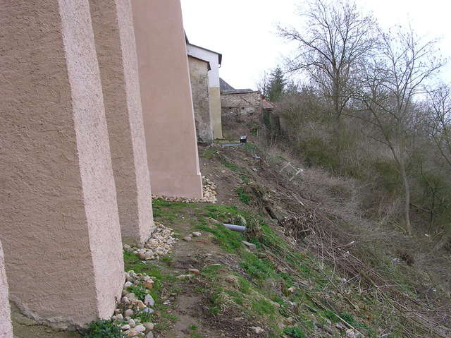 View West (along the castle wall)