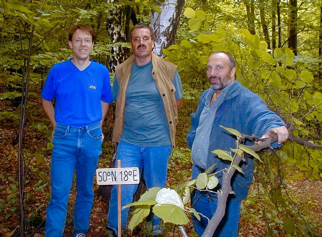 Martin, Hans & Klaus surrounded by trees